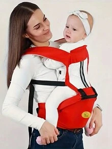 1 pièce Sac à dos porte-bébé confortable et polyvalent - Écharpe de transport portable pour nourrissons, siège de hanche de soutien, cadeau idéal pour la fête des mères - Multicolore - Voir 2