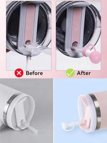 3pcs/Set Silicone Anti-Overflow Cover Spill Stopper Set For  Cup 1.0 40oz 30oz, Accessories Including Straw Cover Cap, Fix Leakproof Stopper And Lid Spill Plug In 3 Colors.