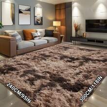 Soft Shag Area Rugs For Living Room, Fluffy Shaggy Rugs For Bedroom, Luxury Modern Plush Carpet For Dorm, Apartment, Indoor Home Decor, Upgrade Non-Slip Cozy Accent Rug For Floor Protection And Style, Room Decor. - Tie Dye-Cà phê - Xem 6