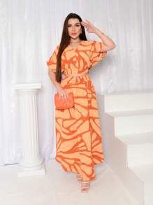 Women Two-Piece Outfits - Naranja - Ver 2