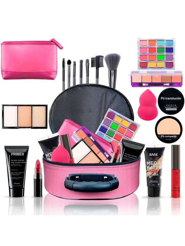 Maleta Maquiador Completa + Maquiagens Kit Luisance Bz54 Top