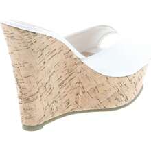 Womens Open Back Tall Wedge  Sandal - 白色 - 查看 5