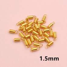 20pcs Stainless Steel Spring Crimp Clasps Leather Cord Ends End Caps Connectors For DIY Bracelet Necklace Jewelry Making