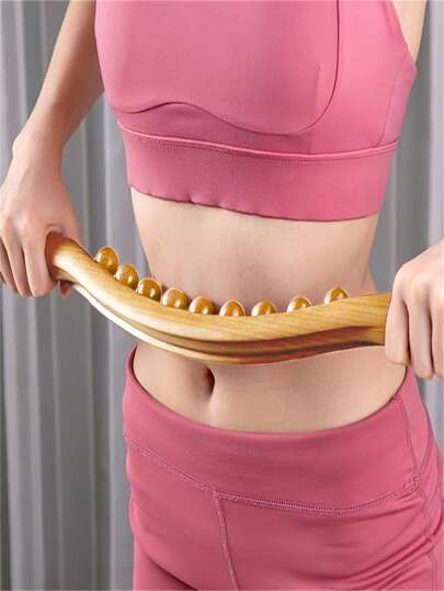Manual Wooden Massage Stick,Body Massager For Waist Abdomen Legs Hands Back, Body Beauty Device, Full Body Fascia Massager, Ideal For Thanksgiving Christmas Gift, Suitable For Men And Women,School,Back To School,Travel,Travel Essentials,Home Essentials,Spa,Massage Tool,Massage,Massager,Spa