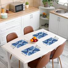 1pc Geometric Abstract Dining Mat, Modern Red Black White Geometric Pattern Placemat, For Kitchen & Home Decor - Multicolor - View 8
