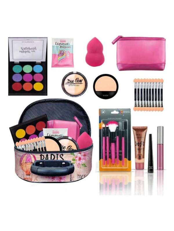 Maleta + Kit Com Maquiagens Belle Angel Muito Bz50