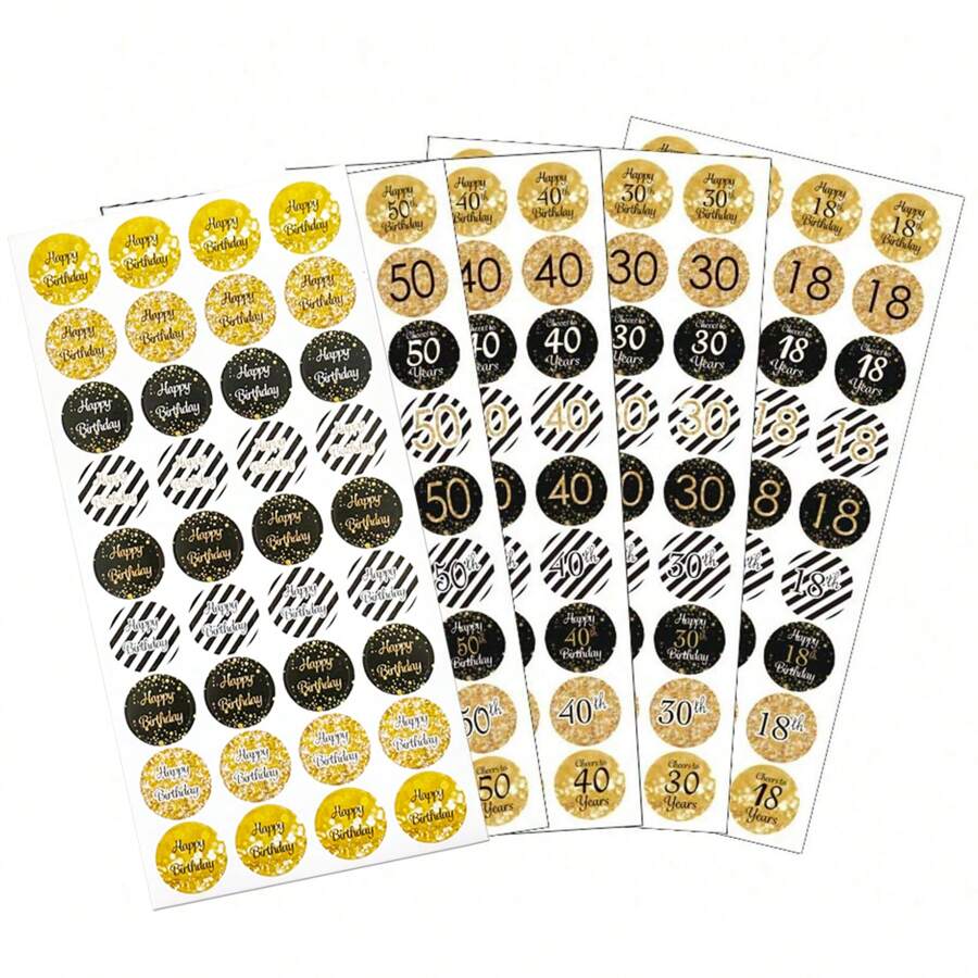 1 Pack 18th 30th 40th 50th 60th 60th 70th 80th 90th Birthday Party Favor Stickers,Fit The Bottom Of Chocolate Drops | Great For 18th 30th 40th 50th 60th 60th 70th 80th 90th Birthday Invitation Or Thank You Card Envelope Seals (36 Pcs),Christmas Valentine Day