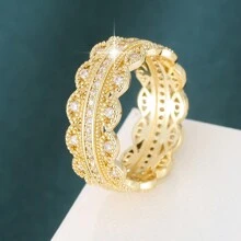 1pc Horseshoe Design Cubic Zirconia Inlaid Women's Ring - Ring - View 34
