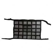 Organizador portátil para techo de coche con red de almacenamiento, bolsa de red interior de techo para carga y almacenamiento de objetos pequeños en el maletero del coche o SUV - Negro - Ver 5