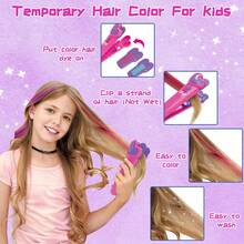 Gifts2U Hair Salon Toys For Girls, 26 Pcs Realistic Girl Beauty Salon Playset Hair Styling Set With Blow Dryer, Barber Costume Apron, Scissors And Stylist Accessories. - Purple - View 7