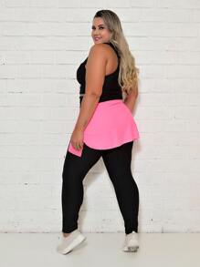 Plus Size Sports Sets - 玫紅色 - 查看 6