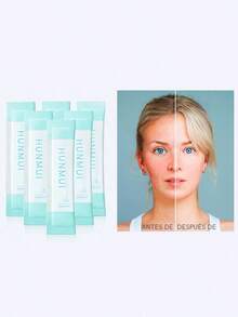 20 sobres pequeños Polvo limpiador facial Polvo limpiador con aminoácidos de carbón de bambú - Azul Cadete - Ver 6