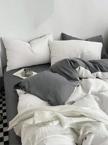 Bộ 3 vỏ chăn thân thiện với da màu trắng và xám đậm - Nhiều màu - Xem 5