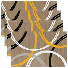 1pc Geometric Abstract Dining Mat, Modern Red Black White Geometric Pattern Placemat, For Kitchen & Home Decor - Multicolor - View 14