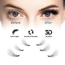 Diy Wimpern Extensions 60 Stücke Manga Wimpern Volumen Einzelne Wimpern Erweiterungen Wimpern Clusters Diy Zuhause