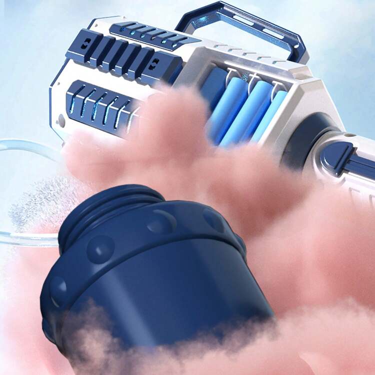 Handgehaltener Gatling Automatischer Seifenblasen Blaster Spielzeug in Pink/Blau - Verschiedenfarbig - Übersicht 6