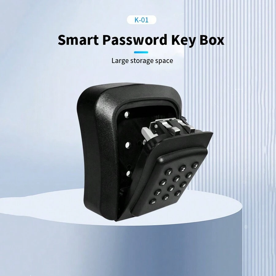 Tuya/TTlock智能密碼鎖匙盒 適用於戶外的防水防盜鎖匙箱 智能ABS/Metal智能掛牆收納箱 - 均碼 - 查看 1
