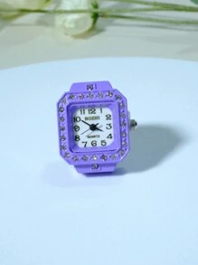 A Vintage Mini Creative Niche Design Digital Watch Gift Clock Watch Couple Ring