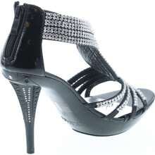 Women's Rhinestone Embellished Strappy Dress Pumps Shoes - màu đen - Xem 6