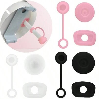 3 cái/bộ Bộ nút chặn tràn chống tràn bằng silicon cho cốc 1.0 40oz 30oz, Phụ kiện bao gồm nắp đậy ống hút, cố định nút chặn chống rò rỉ và phích cắm chống tràn nắp 3 màu.