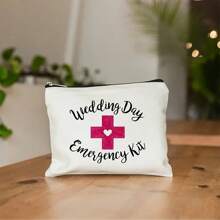 Wedding Day Emergency Makeup Bag Bridal Shower Wedding Engagement Bachelorette Hen Party Bride Mrs Wifey Present Gift Recovery Hangover Survival Kit Bag,Christmas Valentine Day - White - View 2