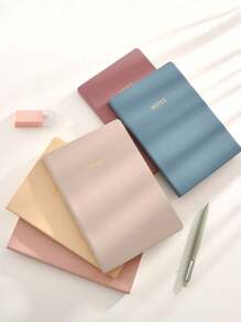 1入優質莫蘭迪色彩200頁PU硬皮筆記本，簡約日記或日誌，A5筆記本適用會議 - 彩色 - 查看 1