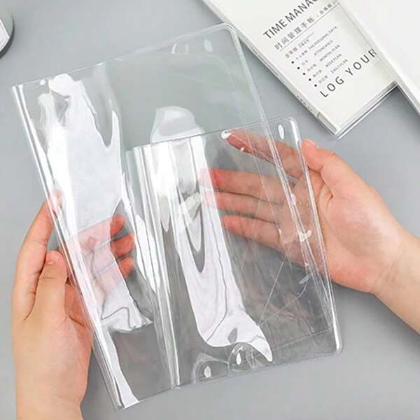 1pc Transparent And Waterproof Plastic Protective Cover For Hobo Notebook,Back To School,School Supplies