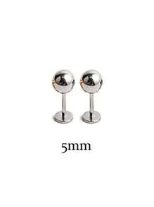 2个20G不锈钢球形耳钉，2-5mm扁平耳骨耳屏鼻环，女士耳部穿刺饰品 - 球平底耳釘 - 查看 15