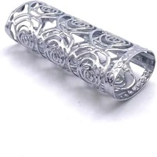 1pc/Metal Lighter Shell Cover Frame With Hollow Design, Suitable For BIC Full-Size Lighter J6 (Rose Hollow Silver) - Multicolor - View 8