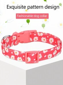 ECP515-1 Vòng cổ chó có hoa có mặt dây chuyền, Phụ kiện thú cưng bằng polyester có thể điều chỉnh, Thiết kế thoải mái cho chó nhỏ đến lớn - Màu tím - Xem 7