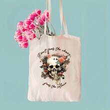 1pc Skull Heat Transfer Sticker For T-Shirts, Hoodies, Jeans - Mixed Color Ironing Sticker - Multicolor - View 4