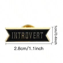 1 Pc Cute Introvert Sign Brooch Enamel Pin For Introvert Person Dress Accessories Pin For Clothes Bag Charm School Office Accessories Shirts Jacket Jewelry Christmas Halloween Clothes Pin Funny Teacher Gifts