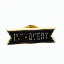 1 Pc Cute Introvert Sign Brooch Enamel Pin For Introvert Person Dress Accessories Pin For Clothes Bag Charm School Office Accessories Shirts Jacket Jewelry Christmas Halloween Clothes Pin Funny Teacher Gifts