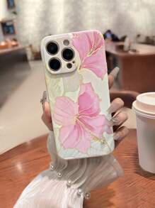 精密孔直边金箔轮廓花卉彩绘防摔软手机壳兼容 15 XR/7/8、 15 Pro Max/12 Pro Max/13 Pro Max/14 Pro Max、13、14、11、12、14 Plus、11 Pro、12 Pro、XS、XR、7/8 Plus、7/8 GES2、 13、14 柔软 TPU 防摔彩绘手机壳，兼容 Galaxy、Redmi 系列 - 彩色 - 查看 4