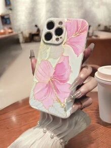 精密孔直边金箔轮廓花卉彩绘防摔软手机壳兼容 15 XR/7/8、 15 Pro Max/12 Pro Max/13 Pro Max/14 Pro Max、13、14、11、12、14 Plus、11 Pro、12 Pro、XS、XR、7/8 Plus、7/8 GES2、 13、14 柔软 TPU 防摔彩绘手机壳，兼容 Galaxy、Redmi 系列 - 彩色 - 查看 5