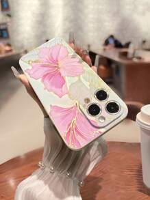 精密孔直边金箔轮廓花卉彩绘防摔软手机壳兼容 15 XR/7/8、 15 Pro Max/12 Pro Max/13 Pro Max/14 Pro Max、13、14、11、12、14 Plus、11 Pro、12 Pro、XS、XR、7/8 Plus、7/8 GES2、 13、14 柔软 TPU 防摔彩绘手机壳，兼容 Galaxy、Redmi 系列 - 彩色 - 查看 3