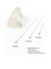 Set de 3 cadenas de extensión de joyería de acero inoxidable, extensor de collar de broche de langosta plateado en oro/plata de alta calidad de 18K, con opciones de longitud de 2 pulgadas, 4 pulgadas y 6 pulgadas, tonos dorado y plateado, hipoalergénico, para pulseras, tobilleras, extensión de collares