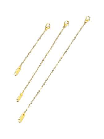 3pcs Stainless Steel Jewellery Extension Chain Set, High Quality 18K Gold/Silver Plated Lobster Clasp Necklace Extender, With 2-Inch, 4-Inch, 6-Inch Length Options, Gold & Silver Tone, Hypoallergenic, For Bracelets, Anklets, Necklaces Extension