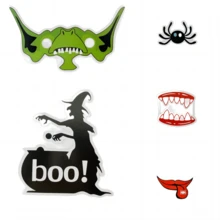 25pcs Halloween Photo Booth Props Set Including  Hat, Pumpkin, Crow, Bat, Spider, Etc. For Party Decoration And Photography (INS Party) - Burnt Orange - View 4