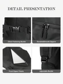 摩托车背包防水包男士，头盔背包大容量防水轻便收纳运动包带反光条 30L 摩托车背包旅行背包露营骑行户外大学包父亲节礼物爸爸书包万圣节男士礼物秋季圣诞节尖叫包男士返校背包冬季圣诞礼物旅行包 - 黑色 - 查看 7