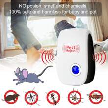 Dazone 6 Pack Ultrasonic Pest Control Repeller US Plug-In Reject Rat Mouse Mice Spider Roaches Home Indoor Electronic Repellent - White - View 3