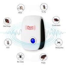 Dazone 6 Pack Ultrasonic Pest Control Repeller US Plug-In Reject Rat Mouse Mice Spider Roaches Home Indoor Electronic Repellent - White - View 4
