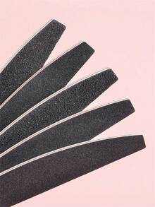 Black Crescent Shape Double-Sided Emery Nail File For Manicure, Pedicure, Natural, And Acrylic Nails - Black (Grit 100/180) - Black - View 3