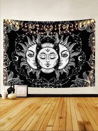 1pc Sun Print Tapestry, Modern Fabric Tapestry Poster Wall Hanging For Bedroom Aesthetic, Flag For Room, Room Decor, Tapestry, Wall Decor, Wall Art ,Home Decor ,Room Stuffs, Flags For Room, Tapestry, Wall Tapestry
