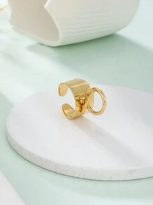 1pc Fashionable Stainless Steel Pendant Ring - Yellow Gold - View 4