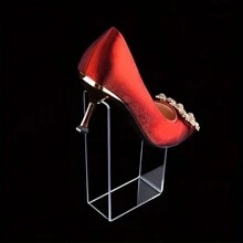 1 pieza de soporte para zapatos de acrílico para exhibición, estante de tienda de zapatos, vitrina transparente para zapatos, soporte para calzado infantil