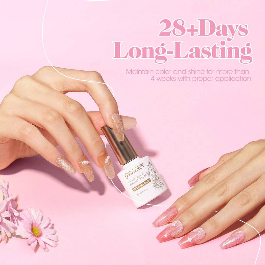 Gellen Cat Eye Gel Nail Polish 6 Colors Silk Cateye Nail Polish Gel