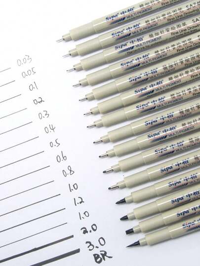 sipa 1 pieza Delineador de pluma / Marcador de línea fina, apto para uso diario y vuelta al colegio, se puede usar individualmente o en conjunto