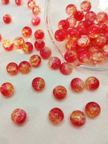 50pcs Two-Color Glass Beads, Round Loose Spacer Beads For DIY Bracelet, Necklace Or Earring Making, Ideal As Gift For Friends Or Mom - Two-color Popping Beads - View 22