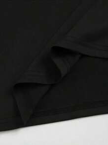 Hombres Camiseta de para hombres amplio con letra con estampado de hombros caídos Camisetas de hombre - Negro - Ver 5